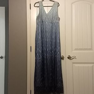 Ombre Chiffon Maxi Dress